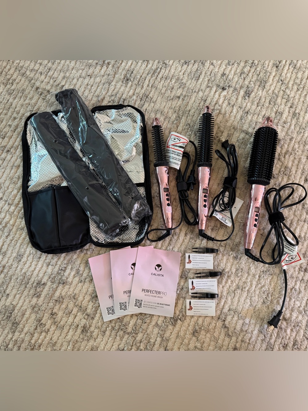 Calista PerfecterPro Heated Round Brush Set in Rose Gold
